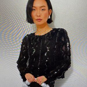 Tuckernuck Hyacinth House Black Sheer Top